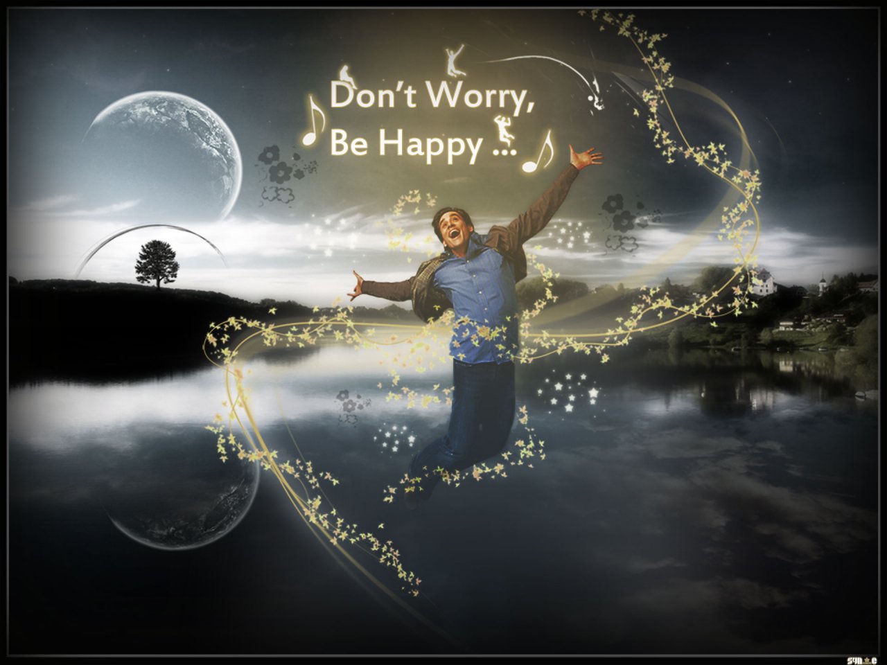 Fonds d'cran Clbrits Homme Jim Carrey Don't Worry Be Happy