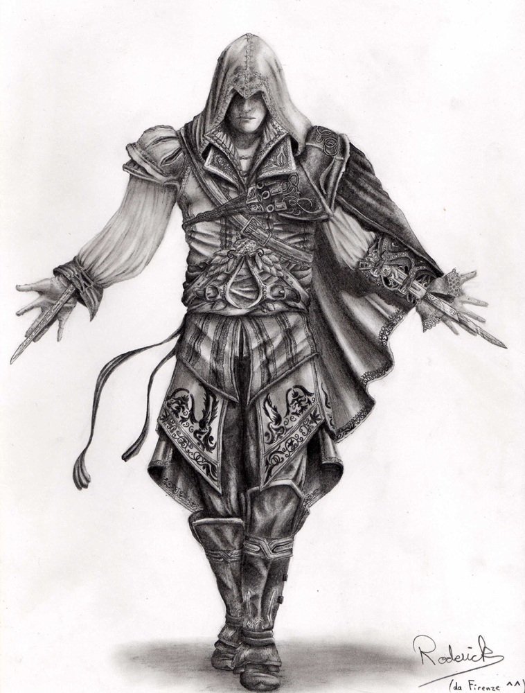 Wallpapers Art - Pencil Video games Ezio Auditore da Firenze - Assassin's Creed II