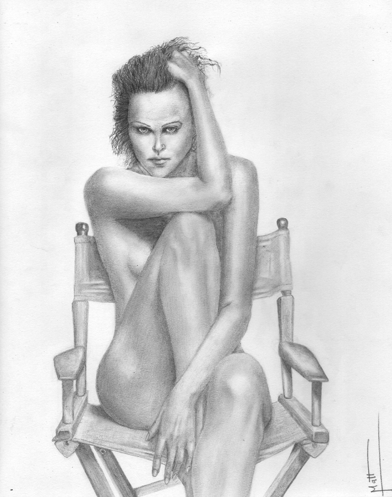 Fonds d'cran Art - Crayon Femmes - Fminit Charlize Theron