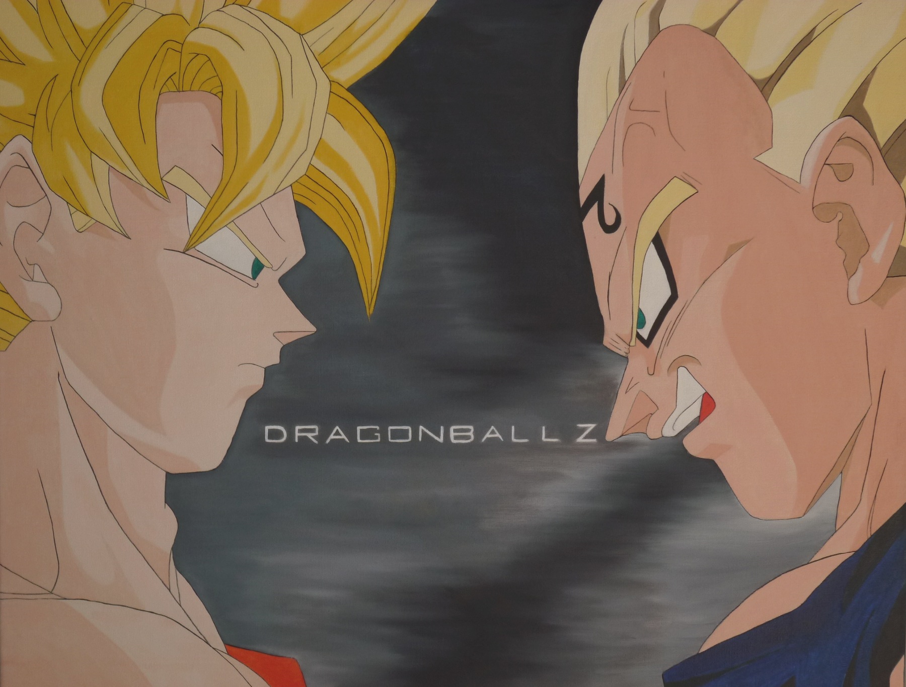 Wallpapers Art - Painting Manga sangoku vs majin vegeta