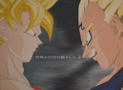 Wallpapers Art - Painting sangoku vs majin vegeta