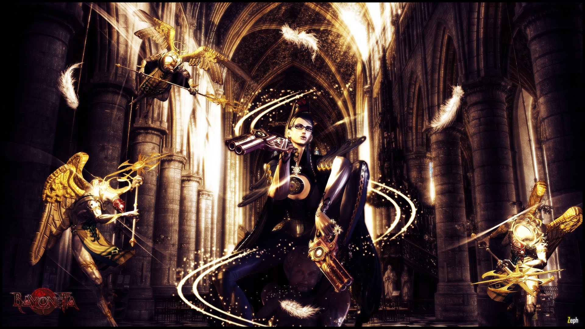 Fonds d'cran Jeux Vido Bayonetta Bayonetta VS Angels