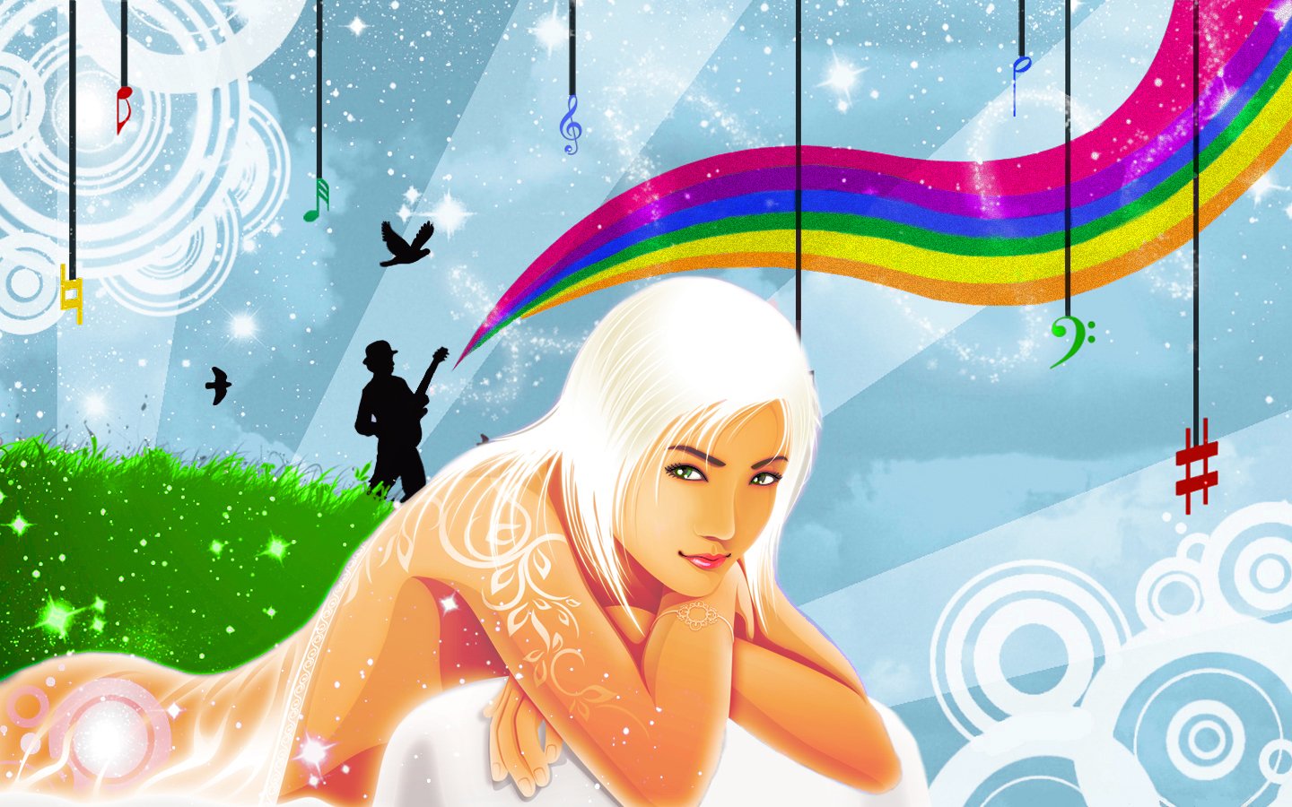 Wallpapers Digital Art Women - Femininity ~ No Rain No Rainbow ~