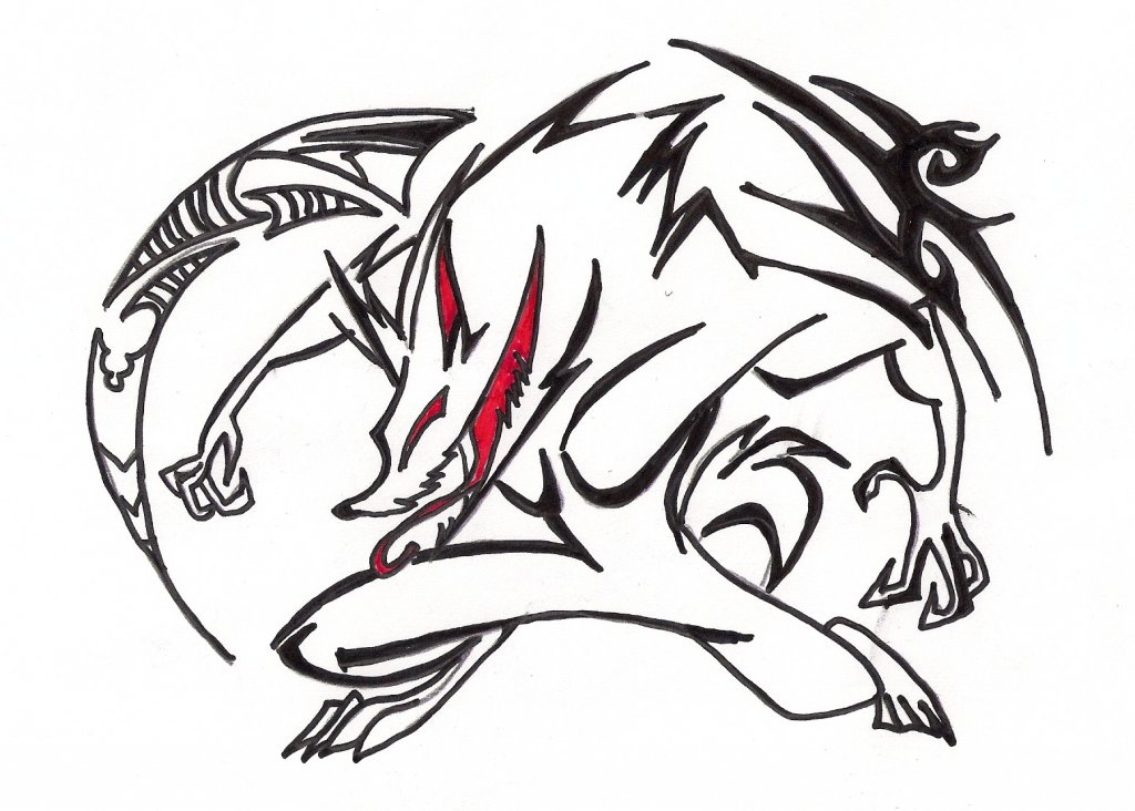 Wallpapers Art - Pencil Miscellaneous loup garou