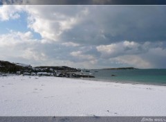 Fonds d'cran Nature Plage de porsman sous la neige