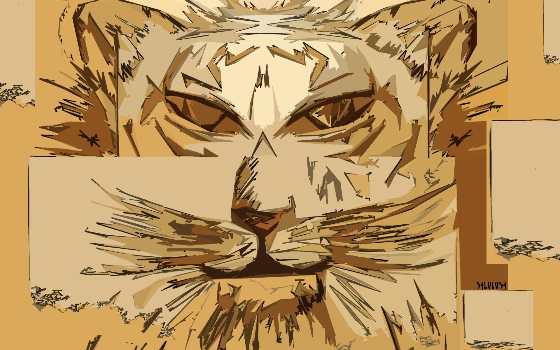 Wallpapers Digital Art Animals dessin flin , lion ou tigre par moi!