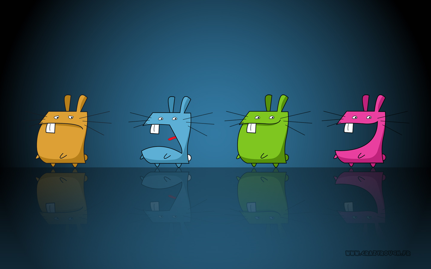 Wallpapers Digital Art Animals Crazy Lapins