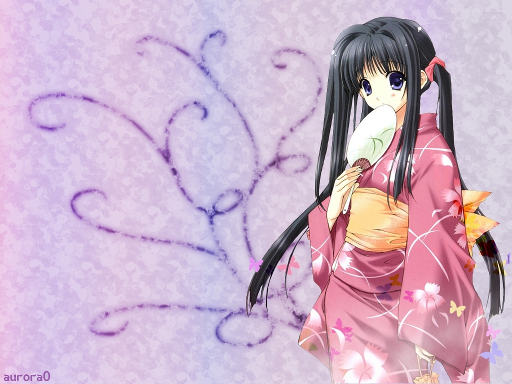 Wallpapers Manga Kawa Girl Kimono Girl