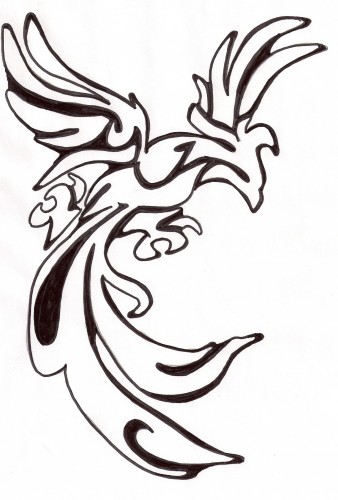 Fonds d'cran Art - Crayon Tatouages phoenix