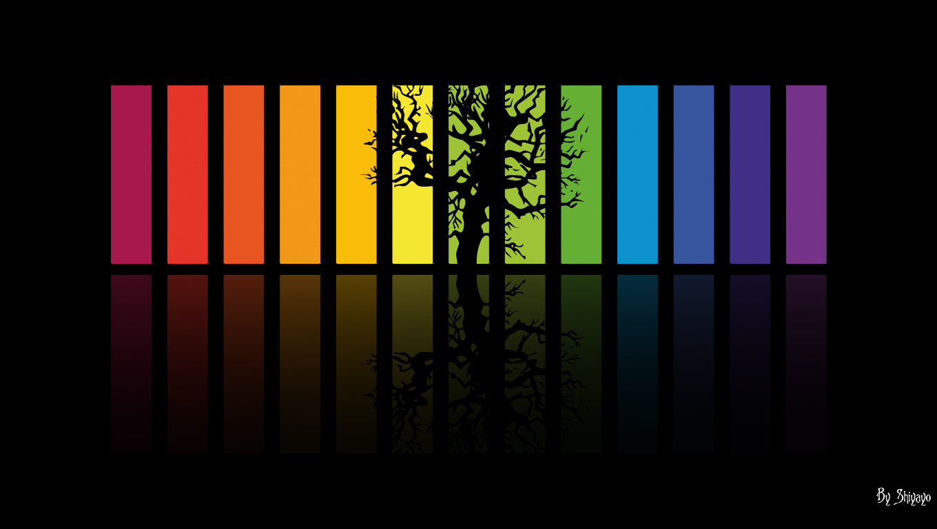 Wallpapers Digital Art Nature - Trees, plants Arbre-en-ciel