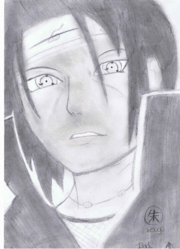 Wallpapers Art - Pencil Manga - Naruto Itachi