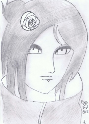 Fonds d'cran Art - Crayon Manga - Naruto Konan