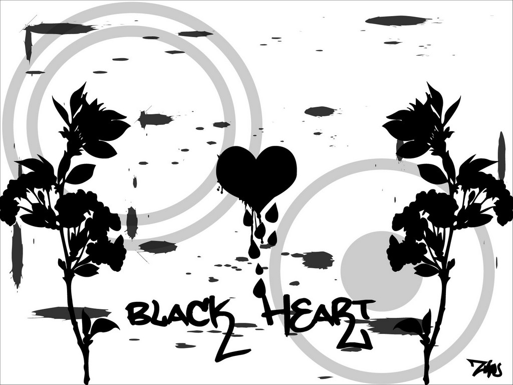 Wallpapers Digital Art Love - Friendship Black heart