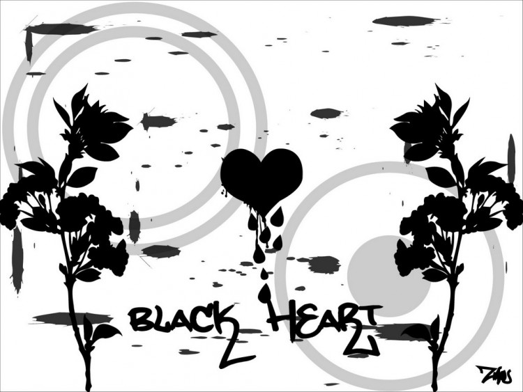 Wallpapers Digital Art Love - Friendship Black heart