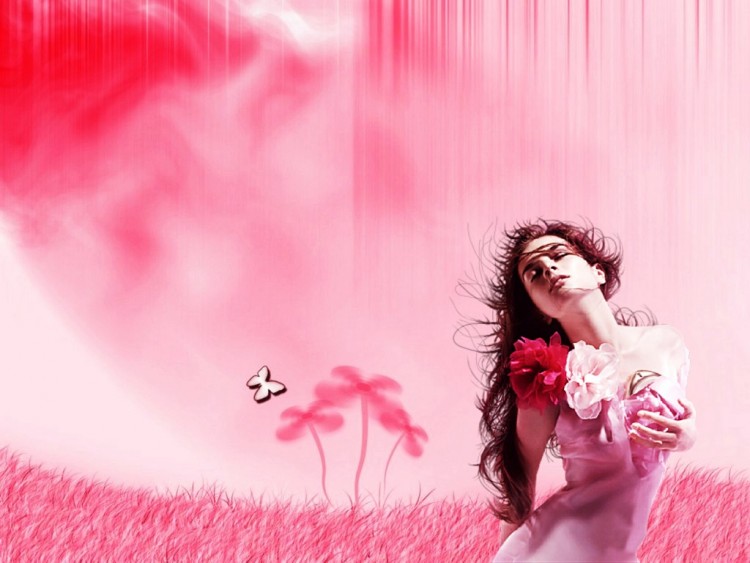 Wallpapers Digital Art Women - Femininity Reve Rose