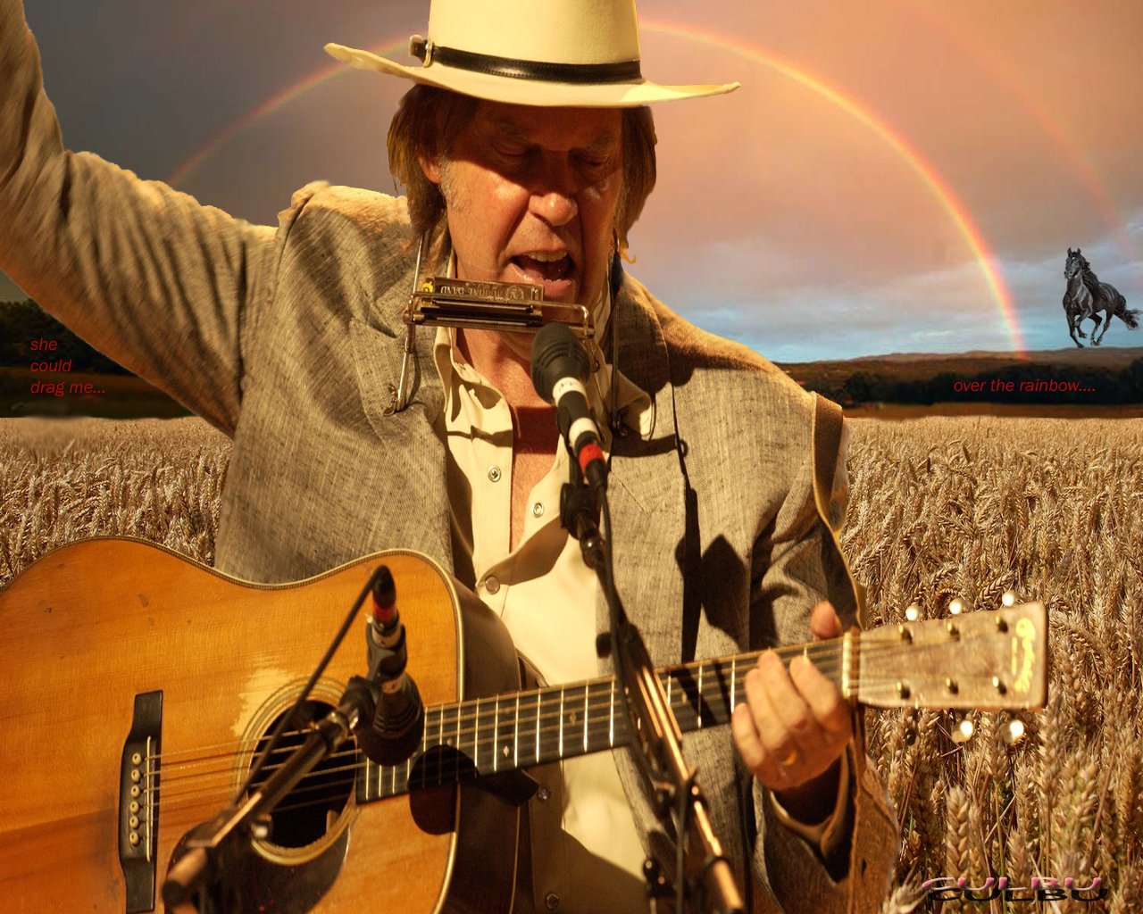 Fonds d'cran Musique Neil Young Over The Rainbow