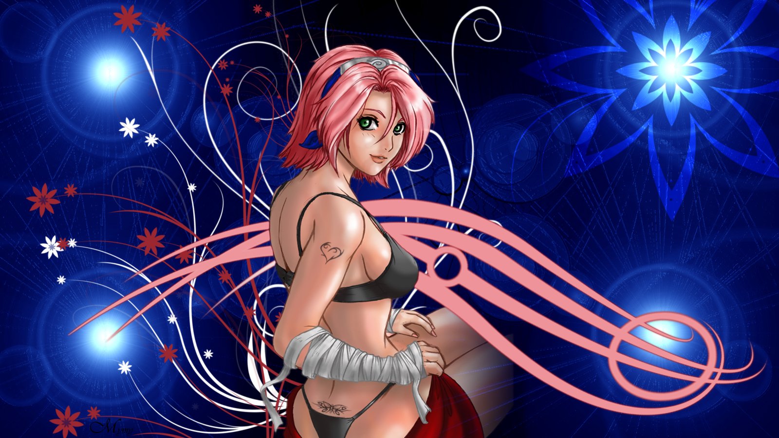 Wallpapers Manga Sexy Pink Lady