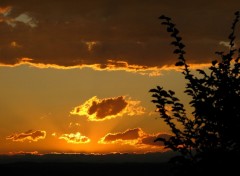 Fonds d'cran Nature coucher de soleil sur les Monts d' Ardche