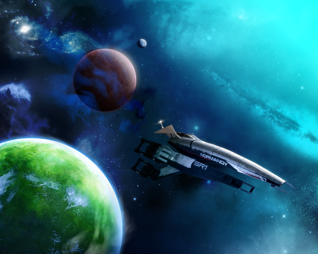 Wallpapers Digital Art Space - Universe SR1 Normandy