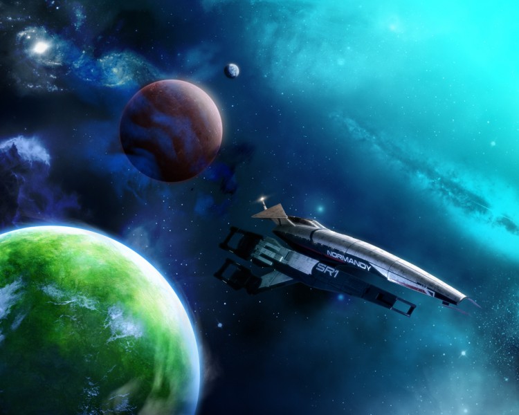 Wallpapers Digital Art Space - Universe SR1 Normandy