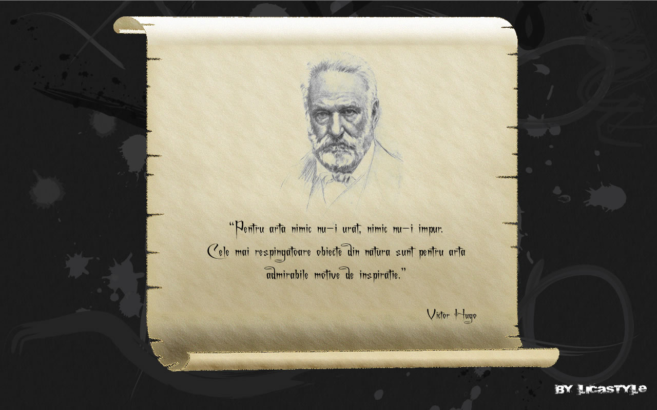 Fonds d'cran Art - Numrique Portraits Victor Hugo motto