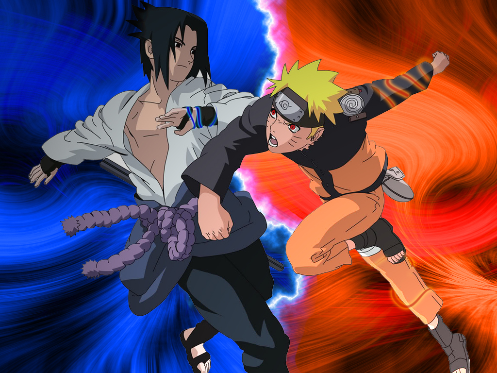 Fonds d'cran Manga Naruto Naruto contre Sasuke !