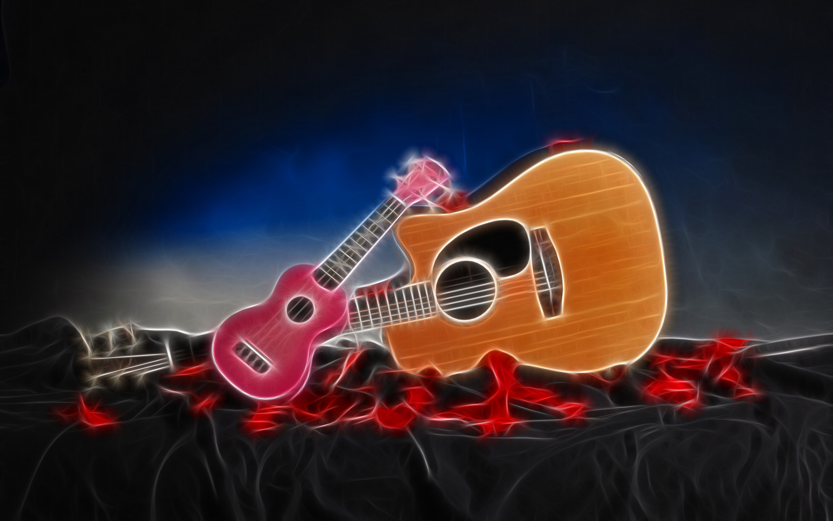 Wallpapers Music Musical Instruments guitar et son enfant