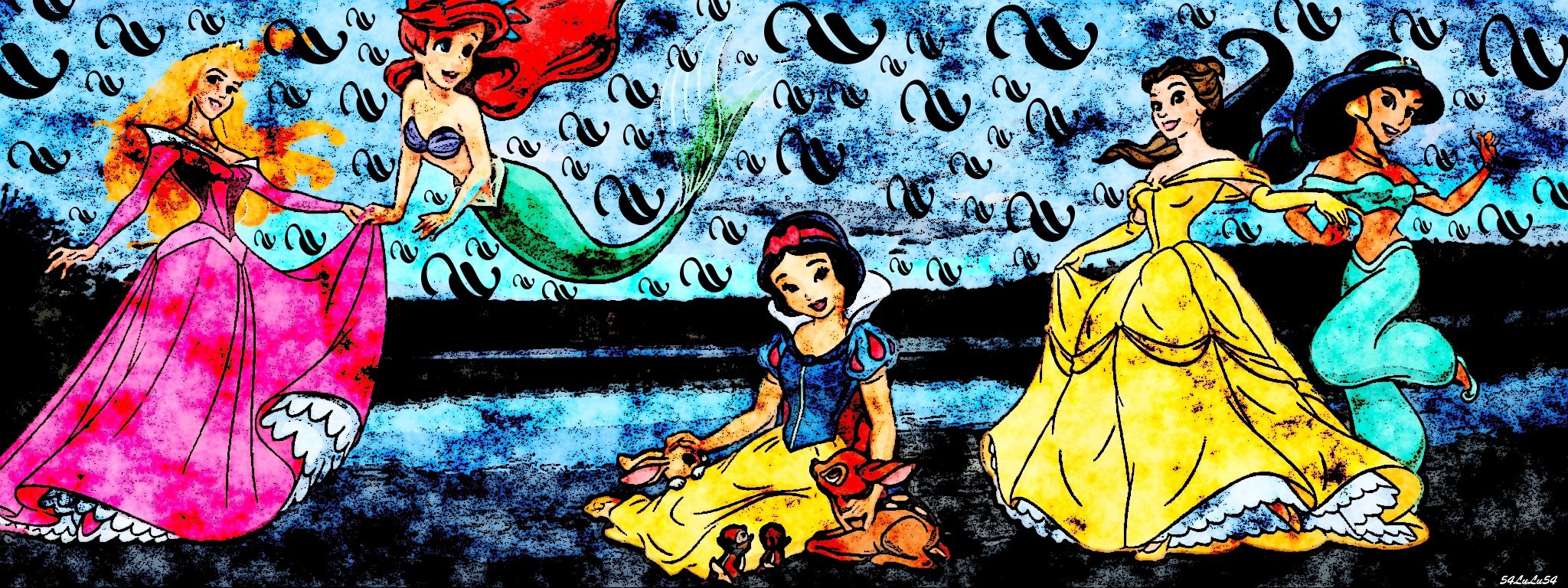 Fonds d'cran Dessins Anims Divers disney princesses revisit par lulu ^^