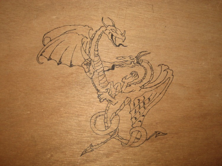 Fonds d'cran Art - Crayon Fantasy - Dragons Battle Dragon