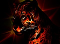 Wallpapers Digital Art jaguar de feu