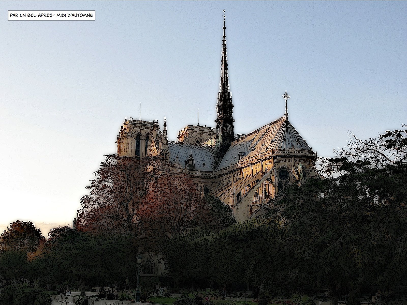 Wallpapers Trips : Europ France > Ile-de-France > Paris Notre dame avec un petit air de BD