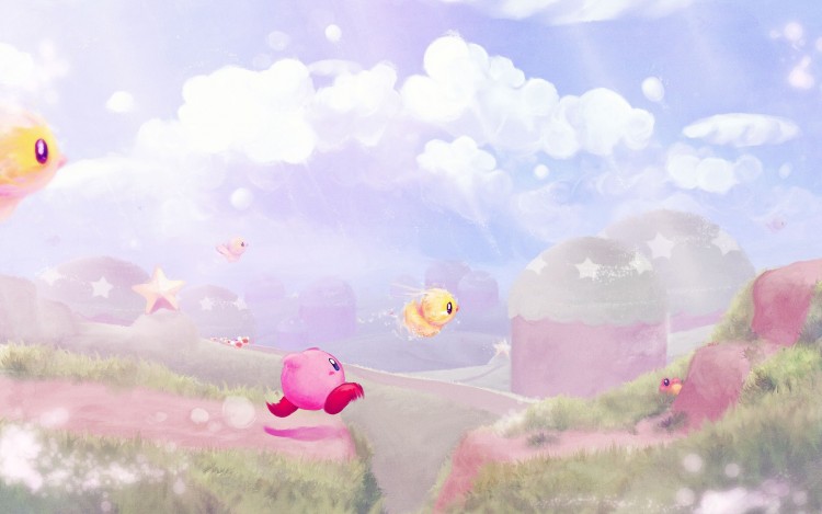 Wallpapers Video Games Kirby Bird Chase Time