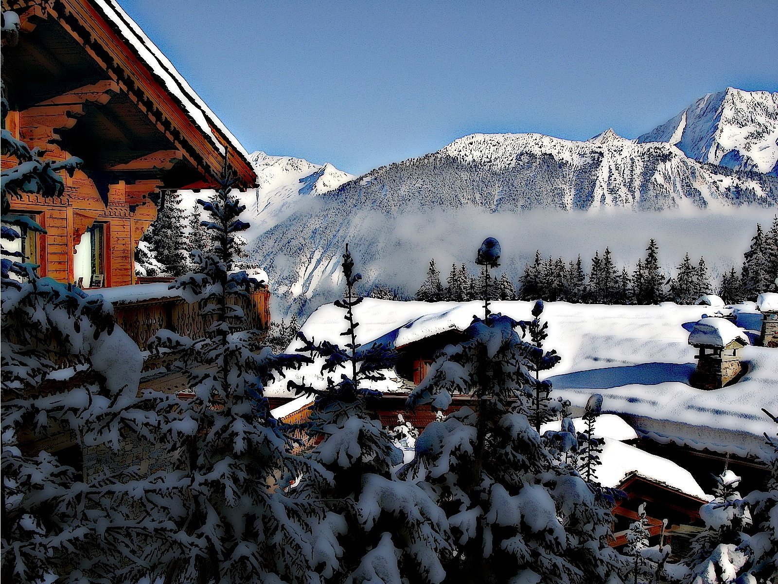 Fonds d'cran Constructions et architecture Chalets Chalet  Courchevel