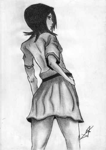 Wallpapers Art - Pencil Manga - Bleach rukia