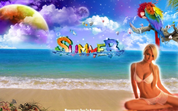 Wallpapers Digital Art Nature - Oceans, Beaches Summer Time 2