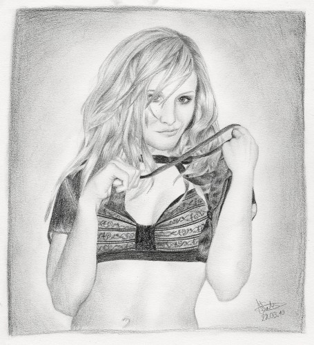 Fonds d'cran Art - Crayon Portraits Kristen Bell