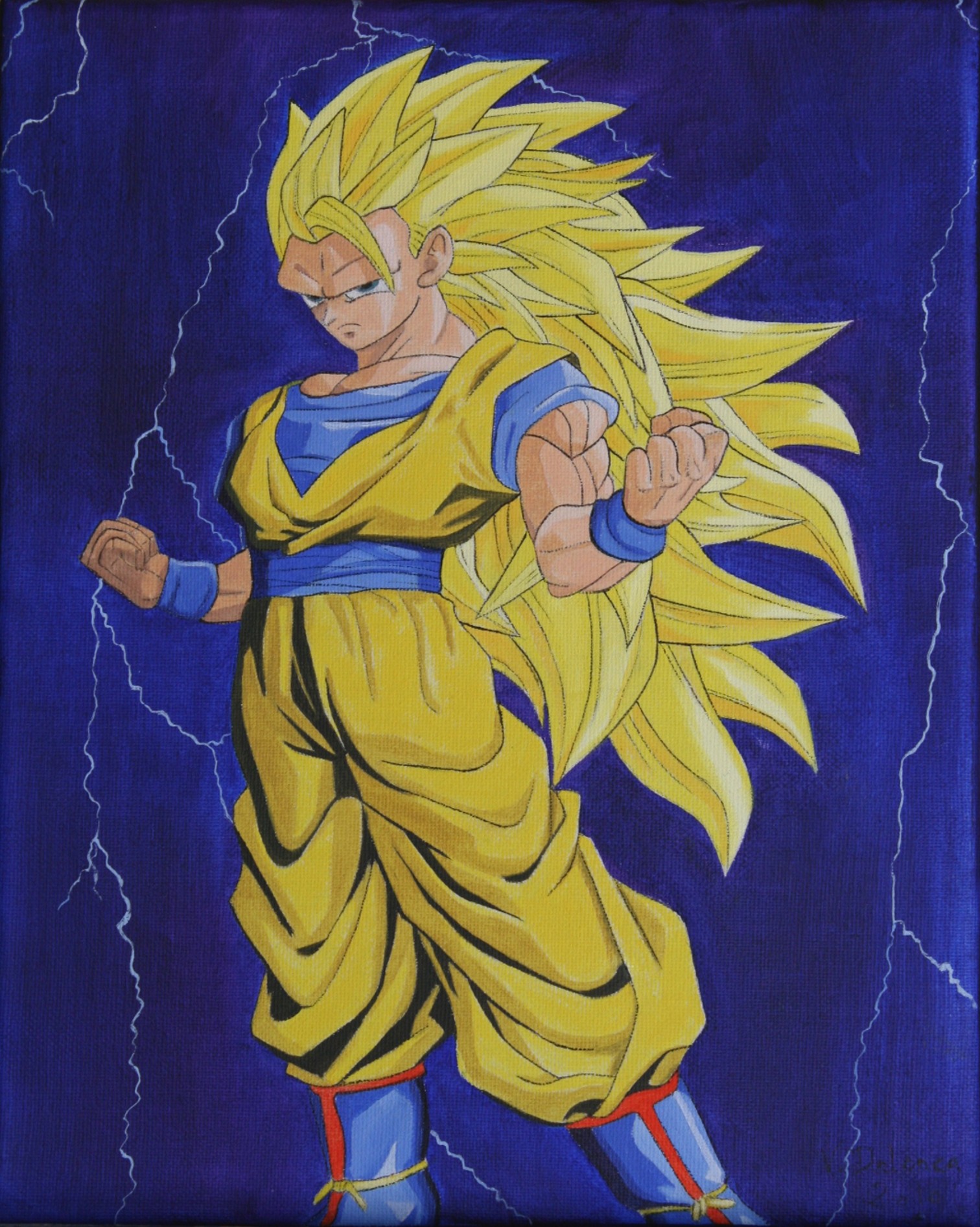 Fonds d'cran Art - Peinture Manga Sangoku super sayen 3