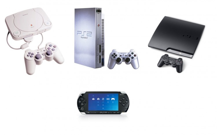 Fonds d'cran Jeux Vido Playstation 3 Les 4 consoles de Sony