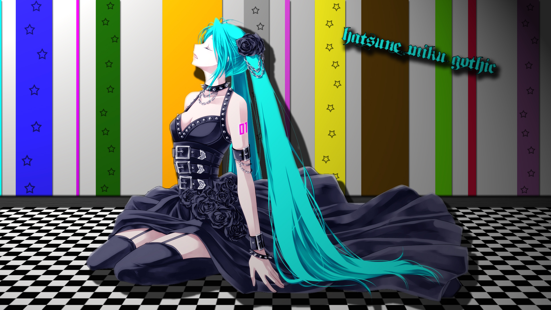 Fonds d'cran Manga Vocalods Gothic Miku