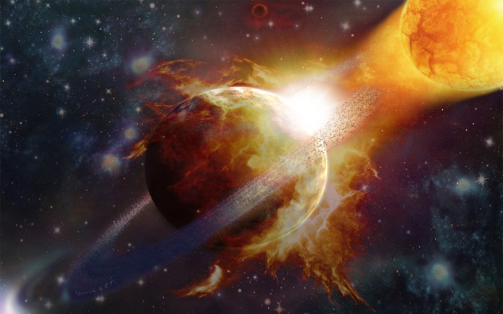 Wallpapers Digital Art Space - Universe Anneau de feu