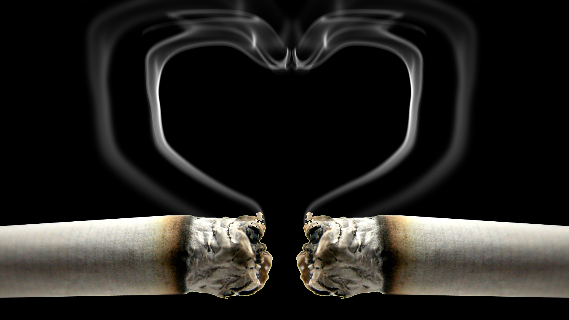 Fonds d'cran Humour Divers cigarette en amour