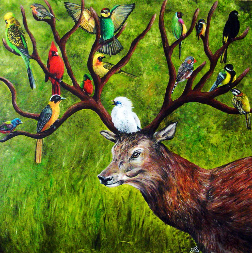 Wallpapers Art - Painting Animals entente