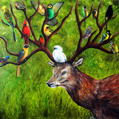 Wallpapers Art - Painting Animals entente