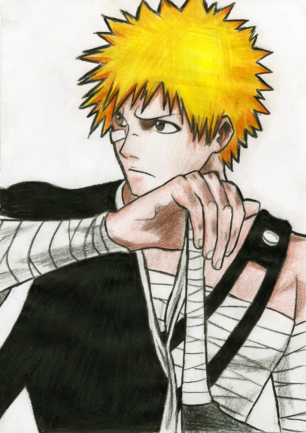 Fonds d'cran Art - Crayon Manga - Bleach Ichigo