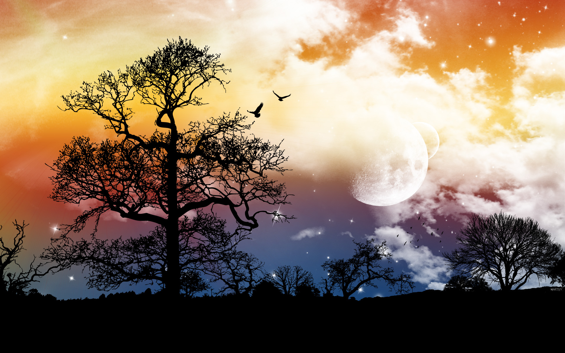 Wallpapers Digital Art Nature - Skies, sunsets L'aube a la joie