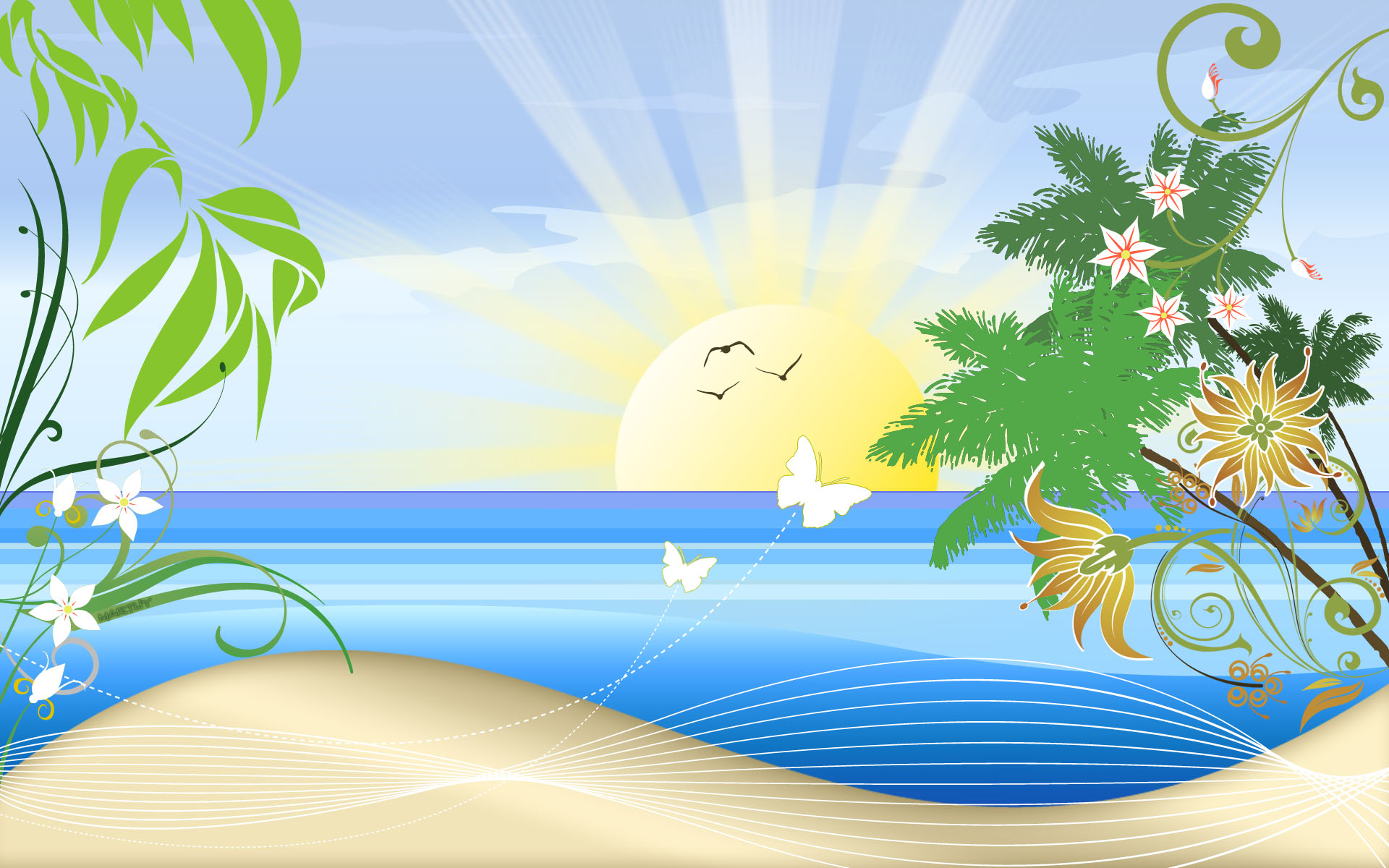 Wallpapers Digital Art Nature - Oceans, Beaches La playa