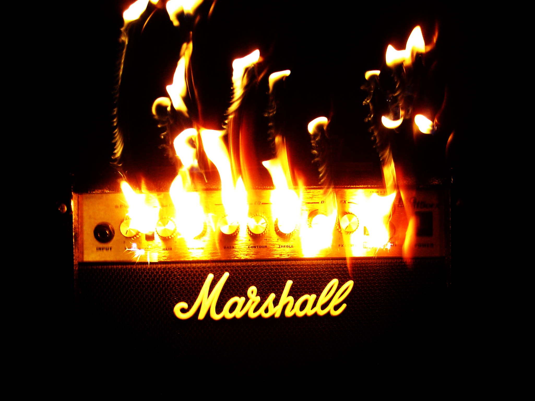 Fonds d'cran Musique Instruments - Divers Marshall on fire