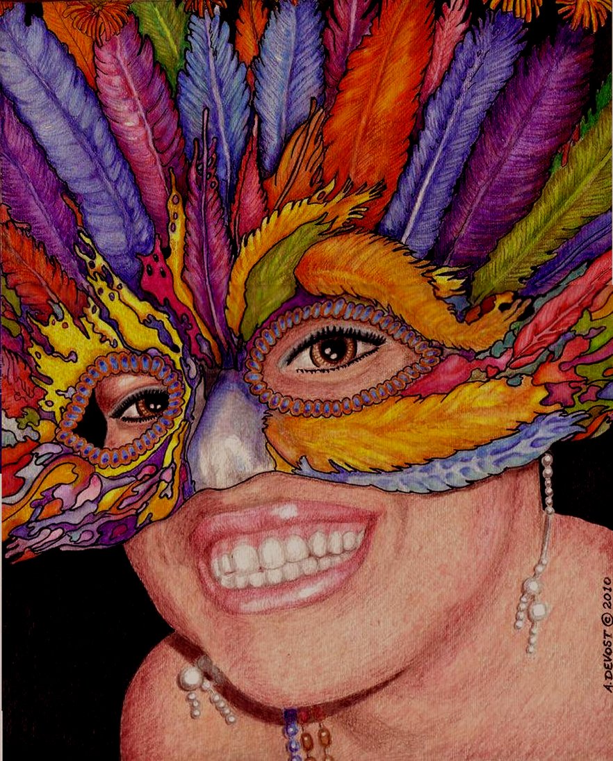 Wallpapers Art - Painting Masks and carnival Cinco de Mayo