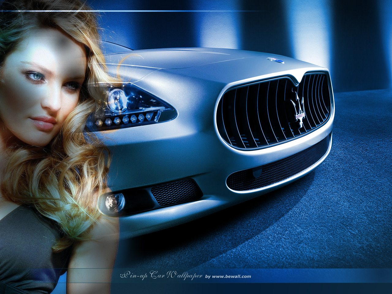 Wallpapers Cars Girls and cars pinup car wallpaper maserati by bewall.com