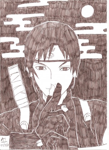 Wallpapers Art - Pencil Manga - Naruto sai